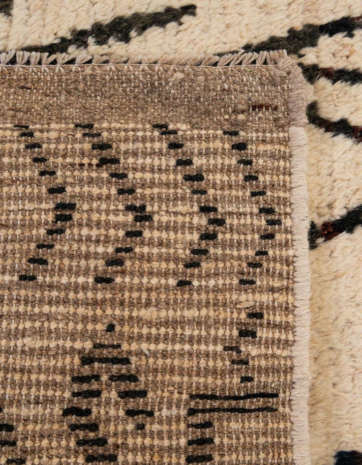 Detail image of 3' 4 x 12' 6  Hand Knotted Moroccan Wool Runner Rug