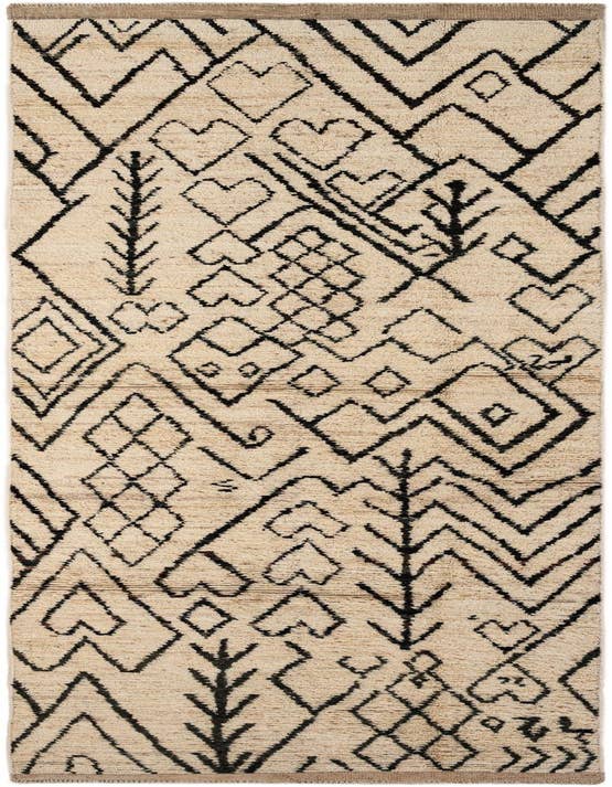 Detail image of 3' 4 x 12' 6 Hand Knotted Moroccan Wool Runner Rug
