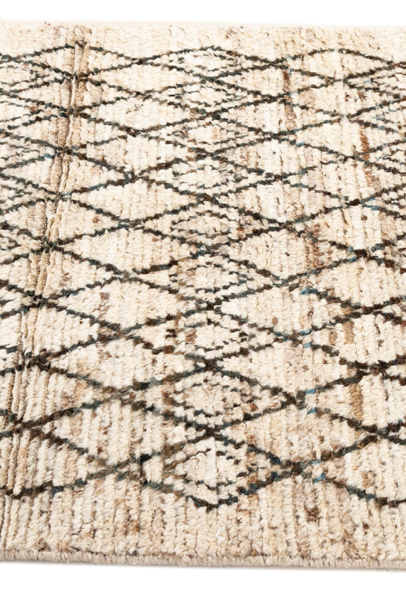 3' 2 x 15' 10 Hand Knotted Moroccan Wool Runner Rug