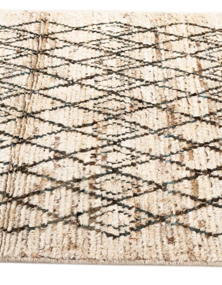 Detail image of 3' 2 x 15' 10  Hand Knotted Moroccan Wool Runner Rug