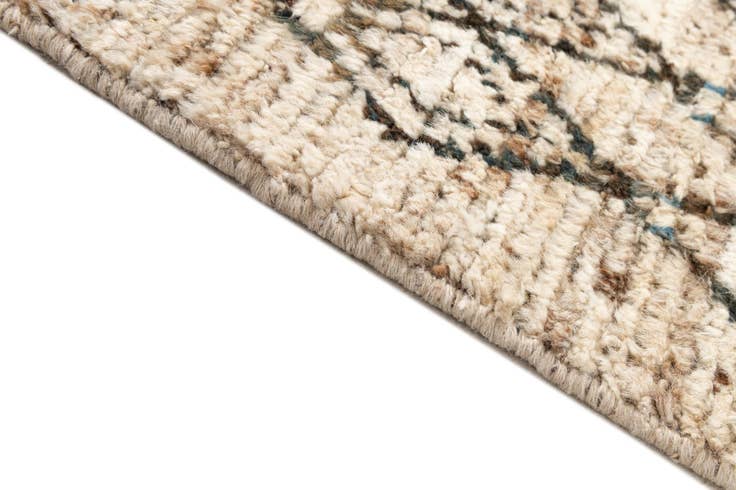 Detail image of 3' 2 x 15' 10 Hand Knotted Moroccan Wool Runner Rug