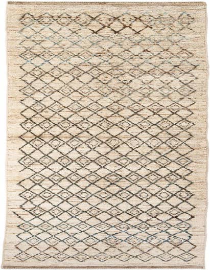 Detail image of 3' 2 x 15' 10 Hand Knotted Moroccan Wool Runner Rug