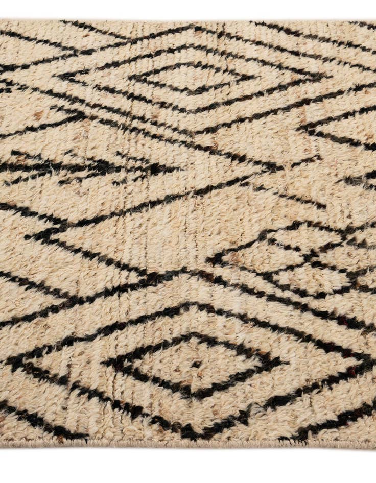 Detail image of 3' 4 x 16' 4  Hand Knotted Moroccan Wool Runner Rug