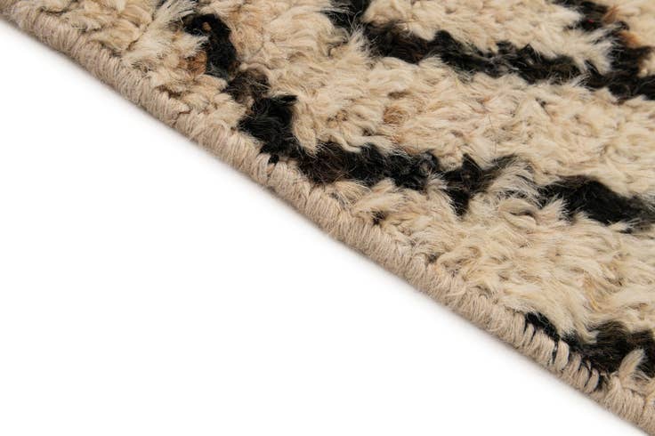 Detail image of 3' 4 x 16' 4 Hand Knotted Moroccan Wool Runner Rug