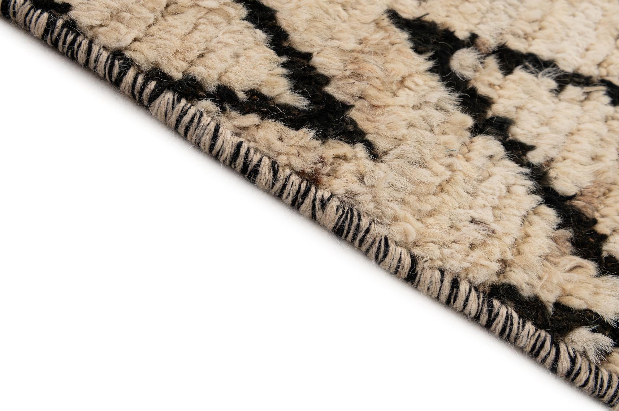 3' 5 x 16' 6 Hand Knotted Moroccan Wool Runner Rug