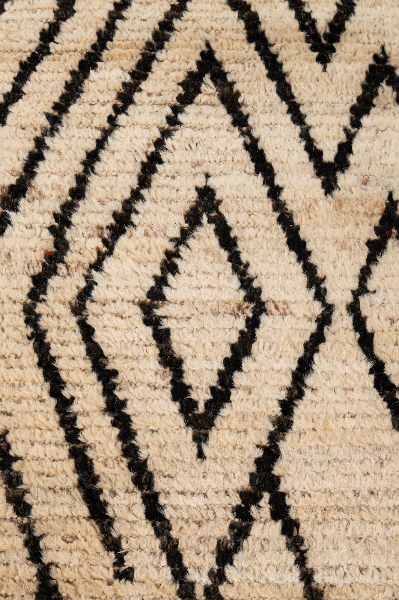 3' 5 x 16' 6 Hand Knotted Moroccan Wool Runner Rug