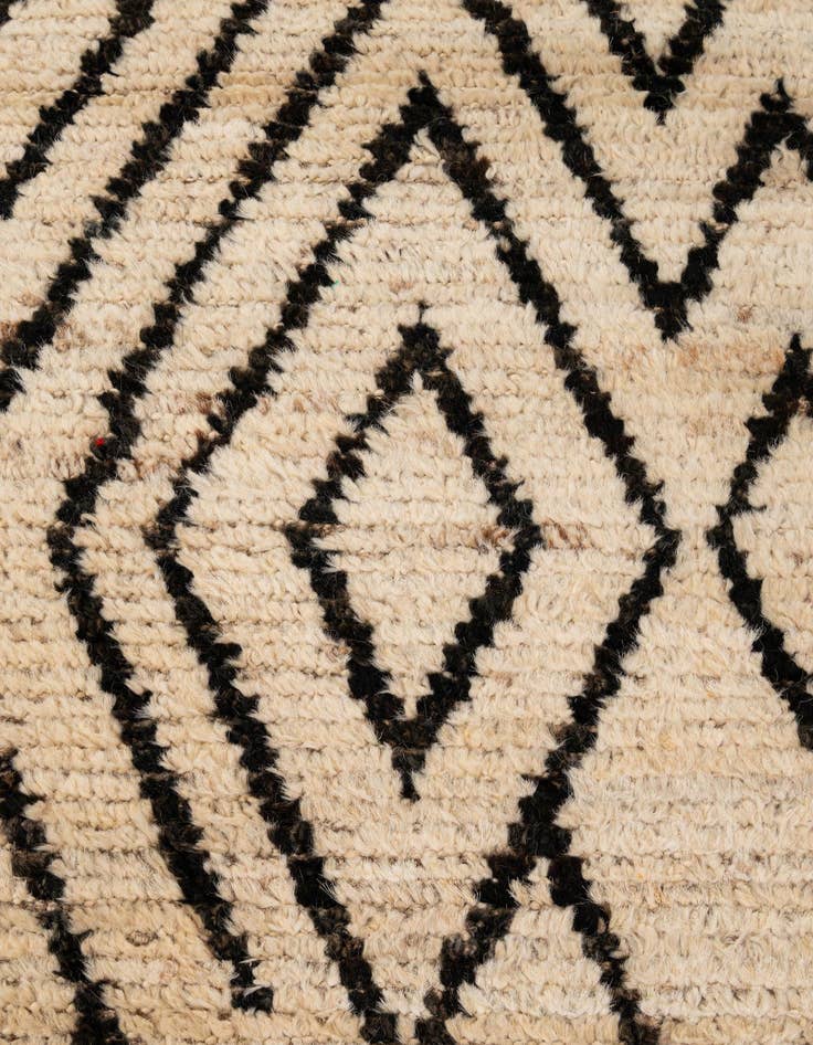 Detail image of 3' 5 x 16' 6  Hand Knotted Moroccan Wool Runner Rug
