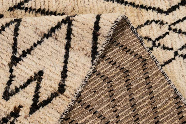 3' 5 x 16' 6 Hand Knotted Moroccan Wool Runner Rug