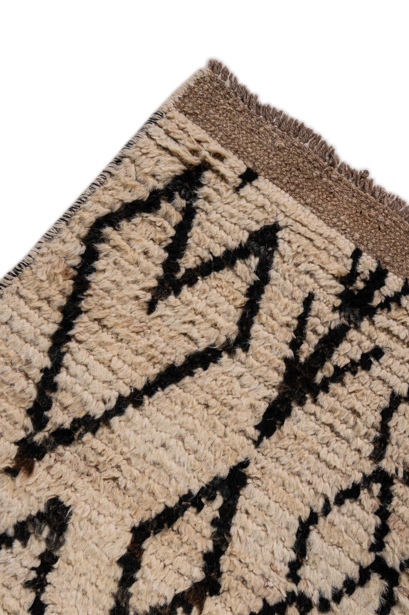 3' 5 x 16' 6 Hand Knotted Moroccan Wool Runner Rug