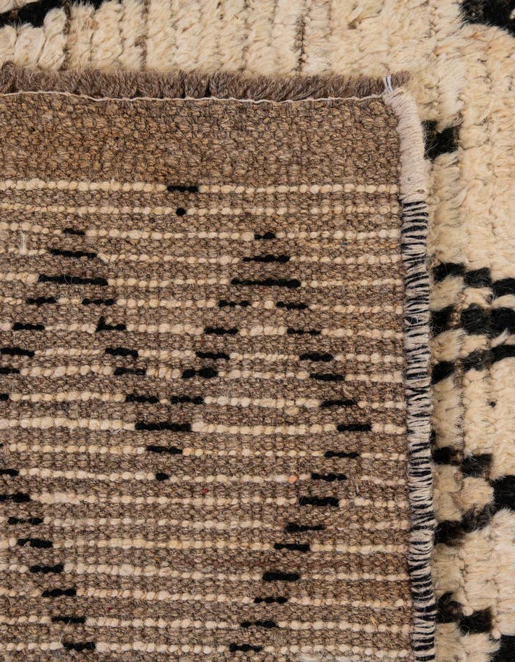 Detail image of 3' 5 x 16' 6  Hand Knotted Moroccan Wool Runner Rug