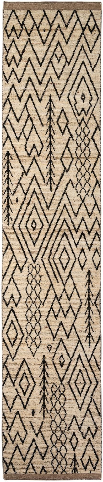 3' 5 x 16' 6 Hand Knotted Moroccan Wool Runner Rug