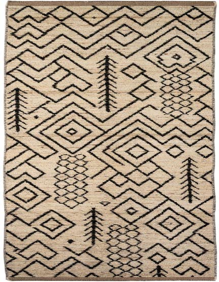 Detail image of 3' 5 x 16' 6 Hand Knotted Moroccan Wool Runner Rug