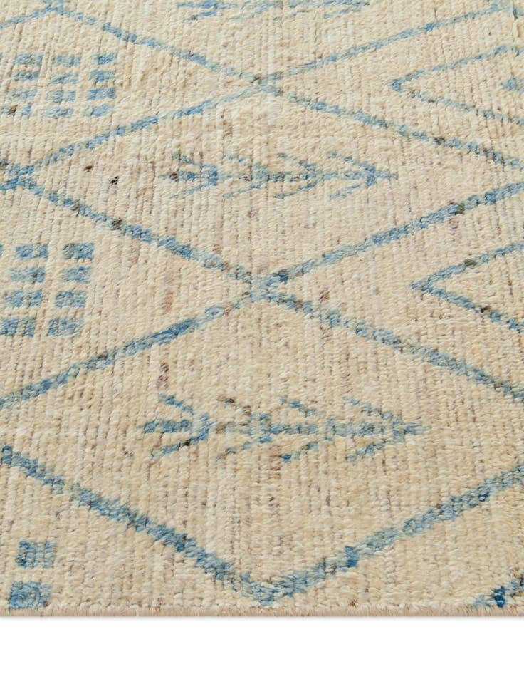 Detail image of 4' 1 x 19' 6 Hand Knotted Moroccan Wool Runner Rug