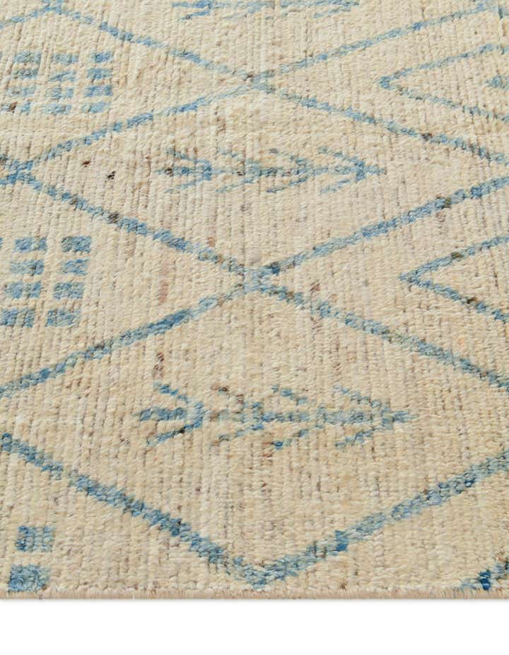 4' 1 x 19' 6 Hand Knotted Moroccan Wool Runner Rug