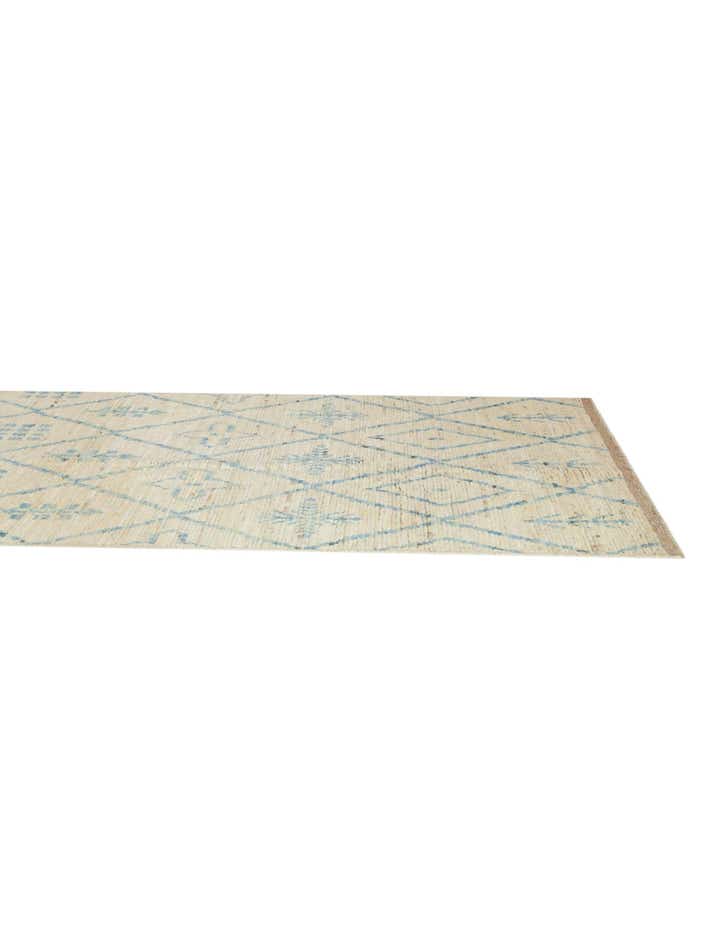 4' 1 x 19' 6 Hand Knotted Moroccan Wool Runner Rug