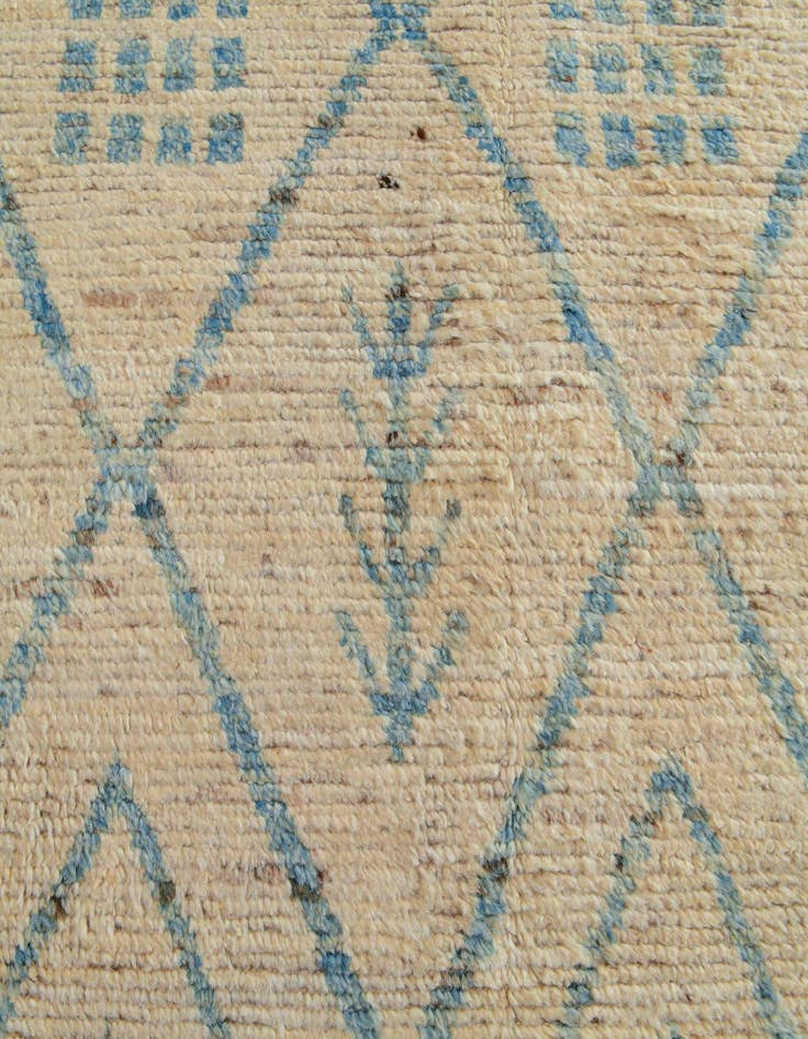 Detail image of 4' 1 x 19' 6 Hand Knotted Moroccan Wool Runner Rug