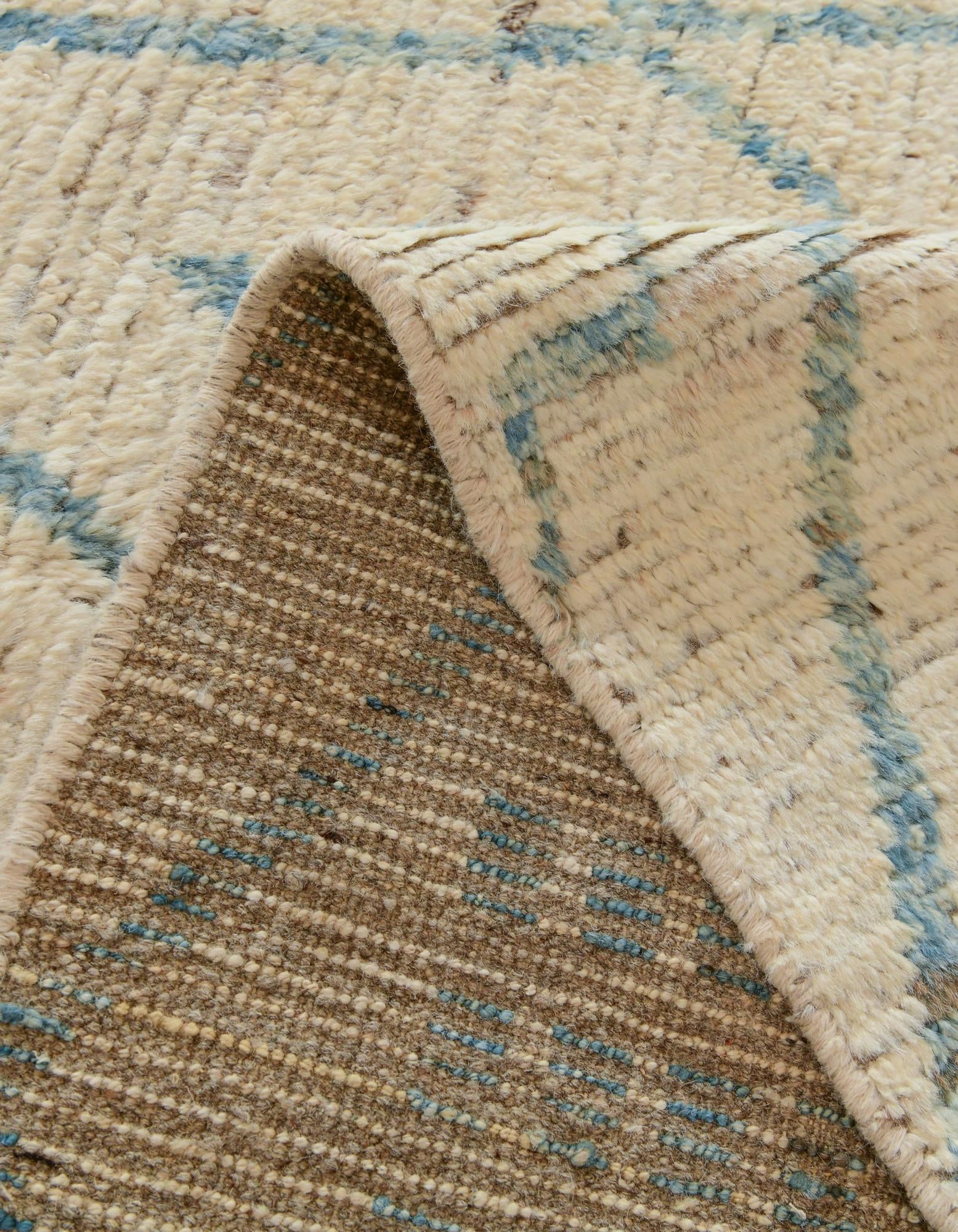 4' 1 x 19' 6 Hand Knotted Moroccan Wool Runner Rug