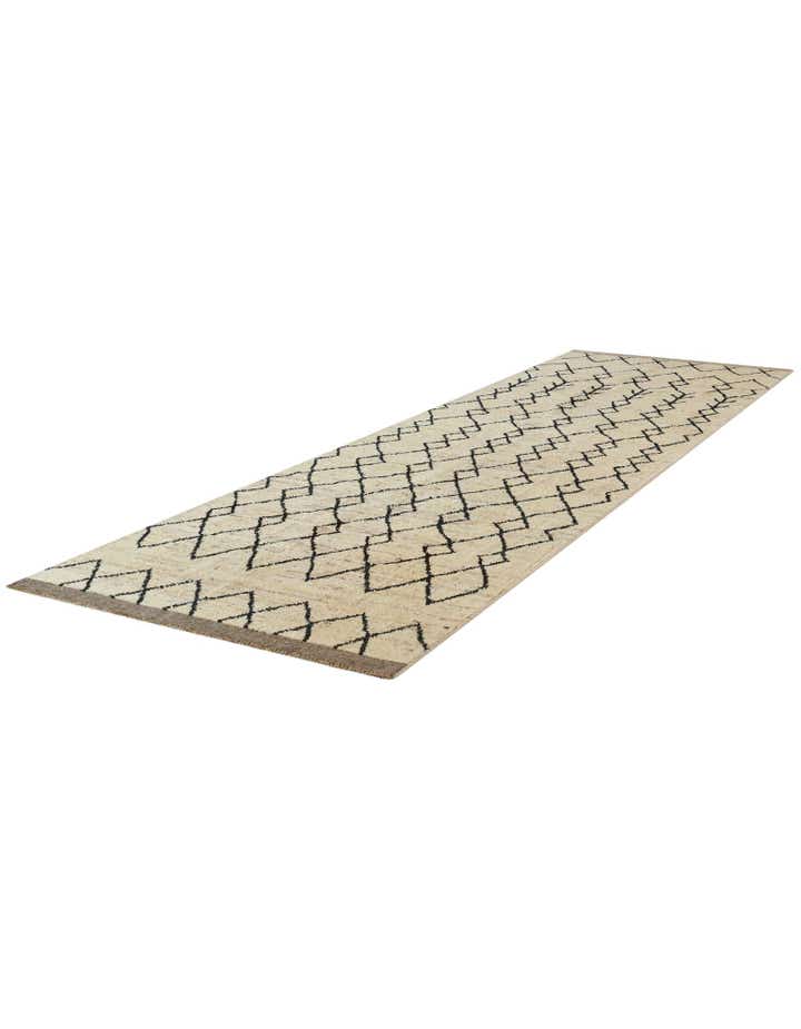 4' 4 x 15' Hand Knotted Moroccan Wool Runner Rug