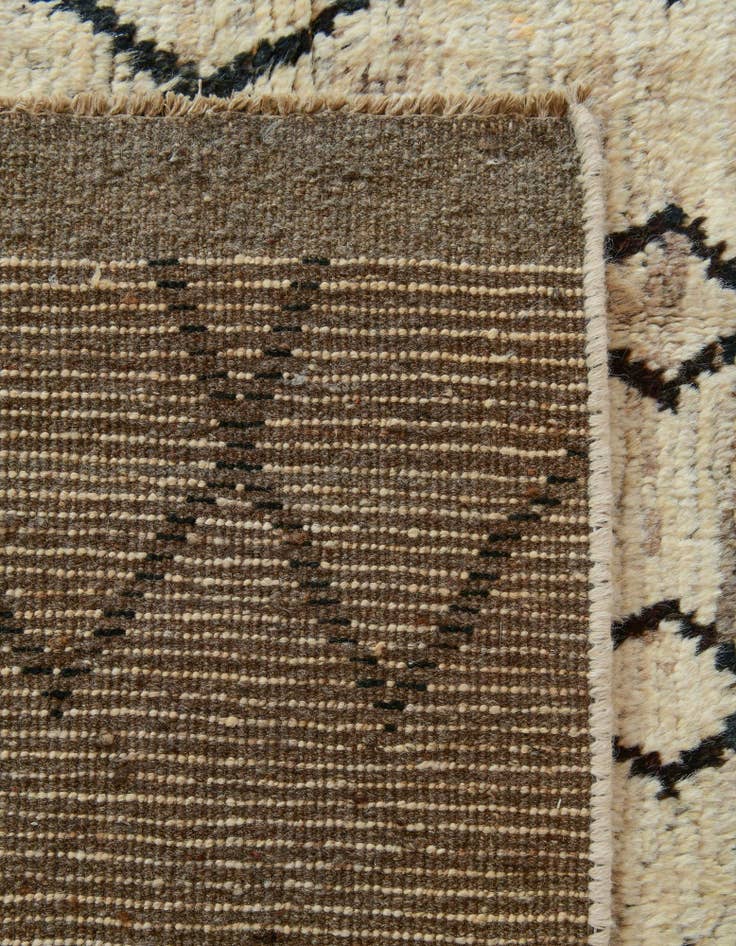 Detail image of 4' 4 x 15' Hand Knotted Moroccan Wool Runner Rug