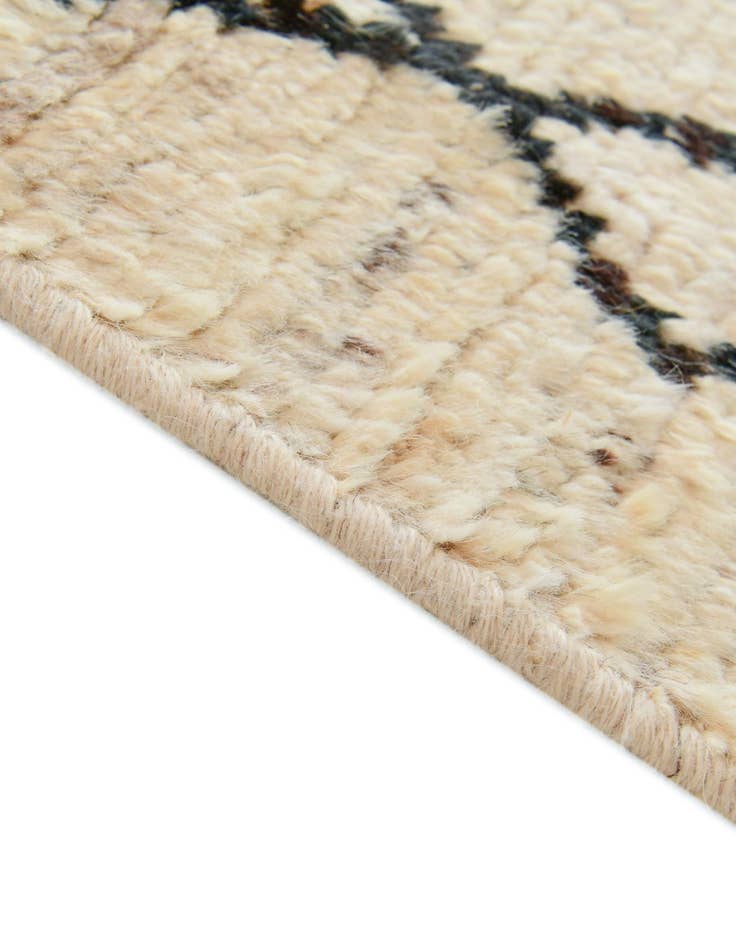 Detail image of 4' 4 x 15' Hand Knotted Moroccan Wool Runner Rug
