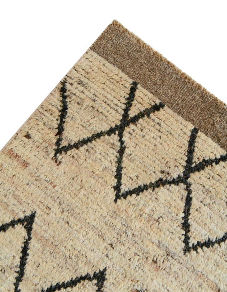 Detail image of 4' 4 x 15' Hand Knotted Moroccan Wool Runner Rug