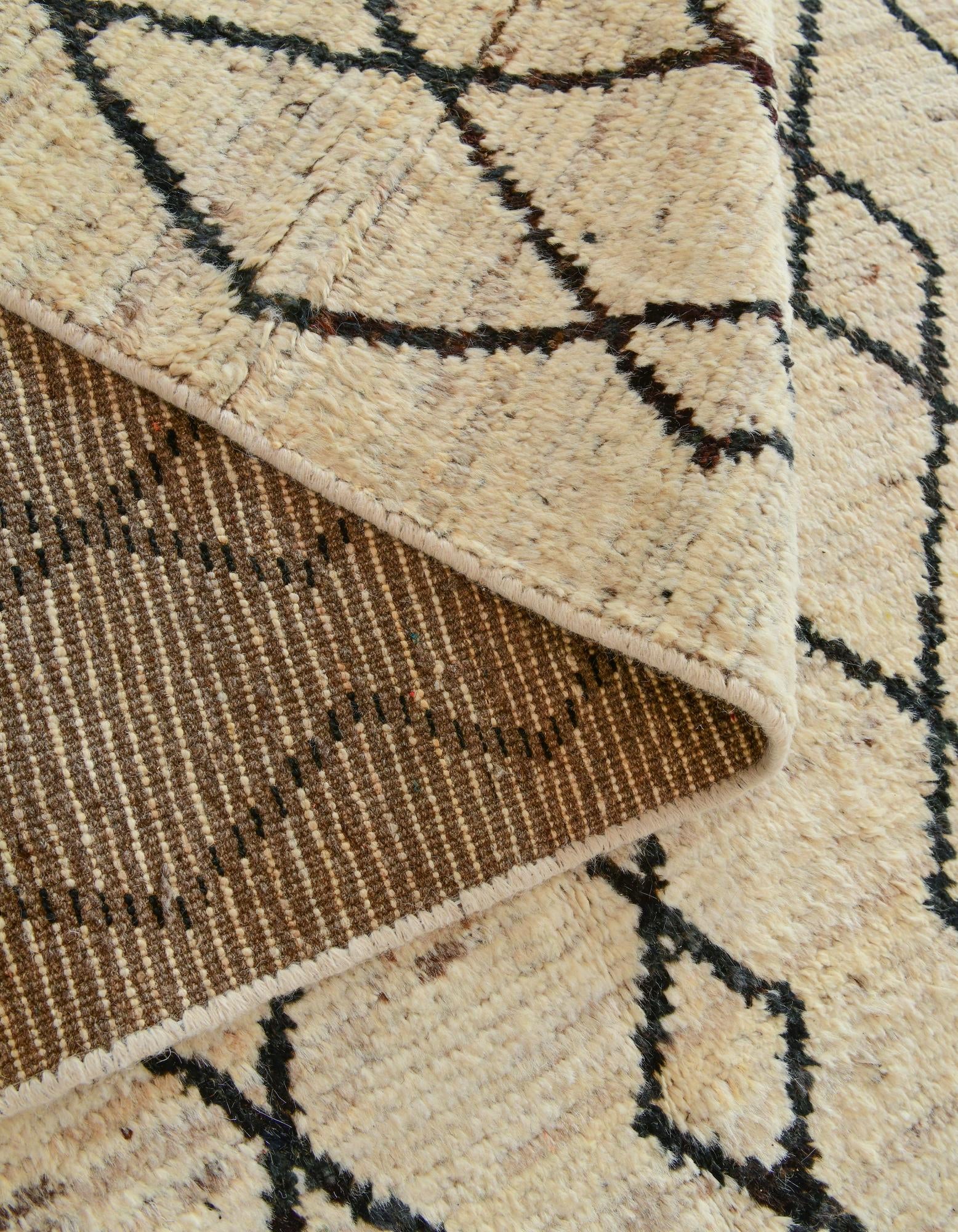 4' 4 x 15' Hand Knotted Moroccan Wool Runner Rug