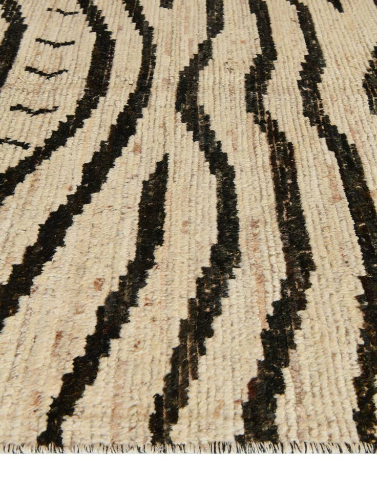 Detail image of 5' 1 x 13' 8 Hand Knotted Moroccan Wool Runner Rug