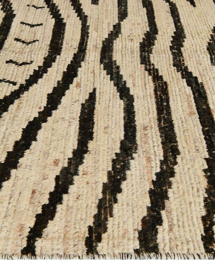 5' 1 x 13' 8 Hand Knotted Moroccan Wool Runner Rug