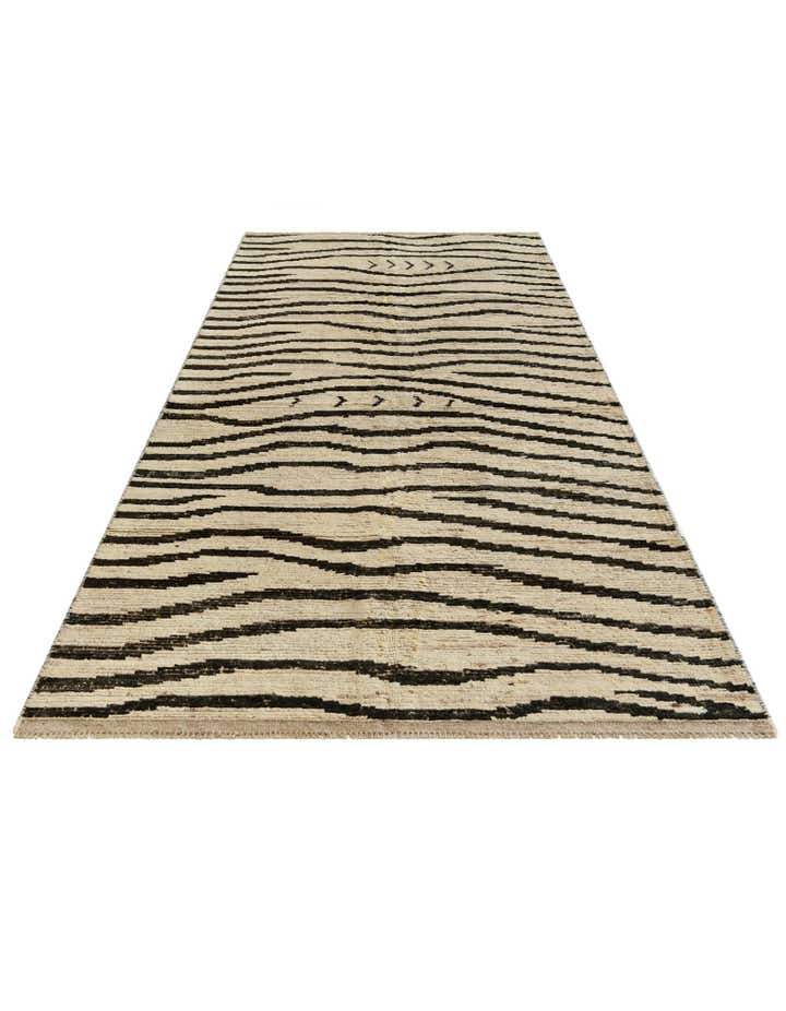 5' 1 x 13' 8 Hand Knotted Moroccan Wool Runner Rug