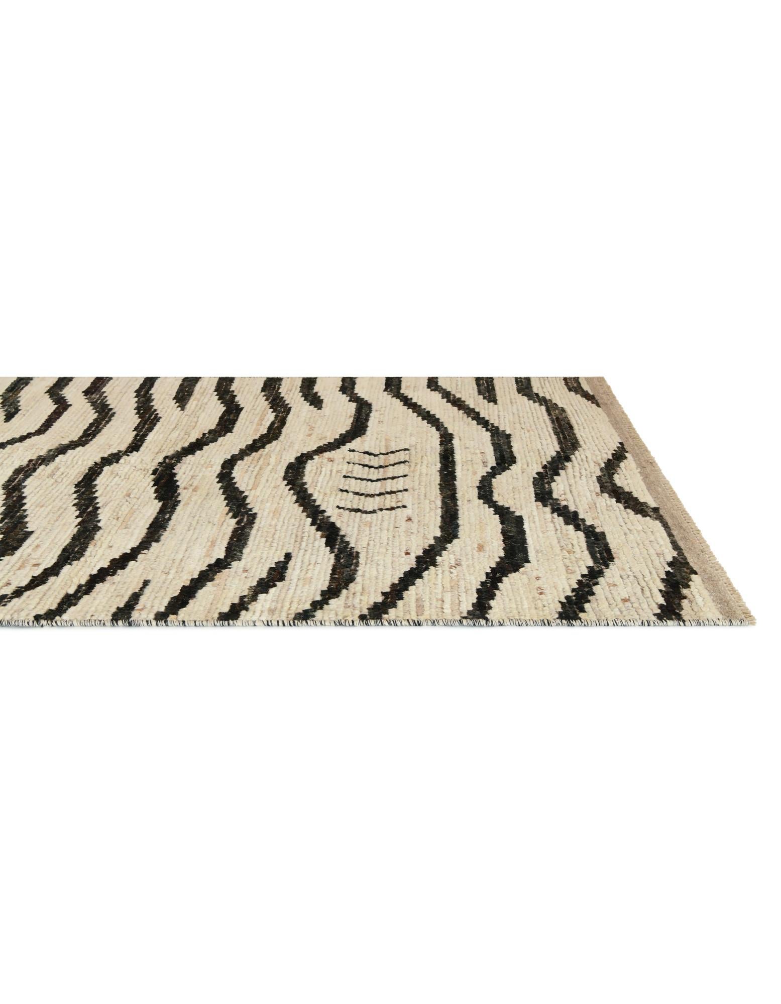 5' 1 x 13' 8 Hand Knotted Moroccan Wool Runner Rug