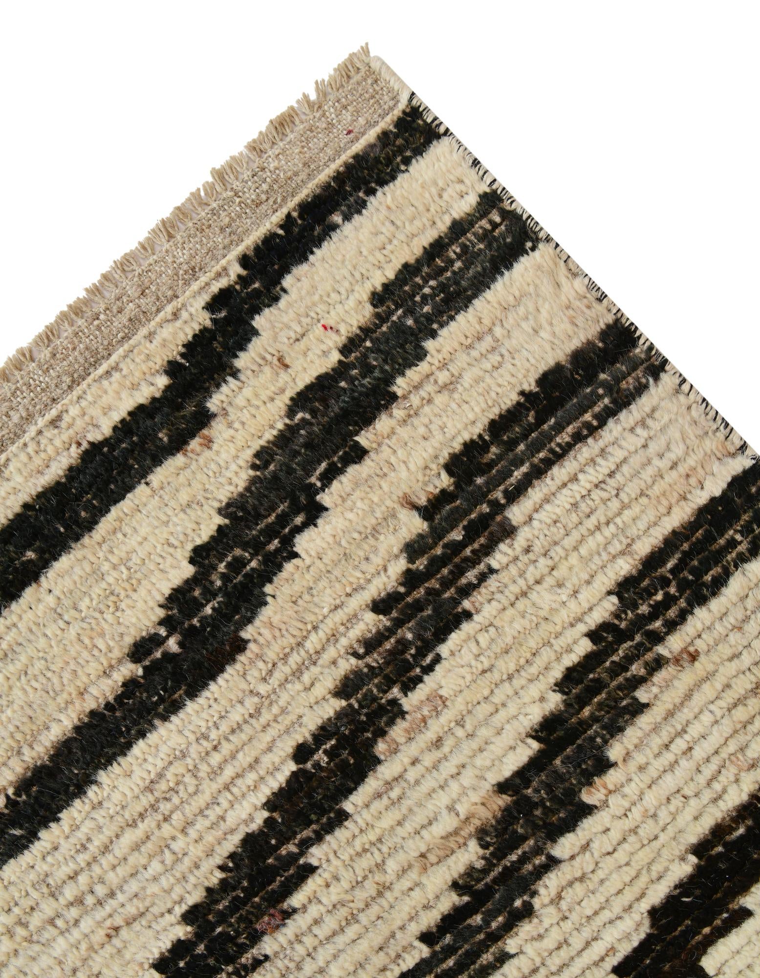 5' 1 x 13' 8 Hand Knotted Moroccan Wool Runner Rug