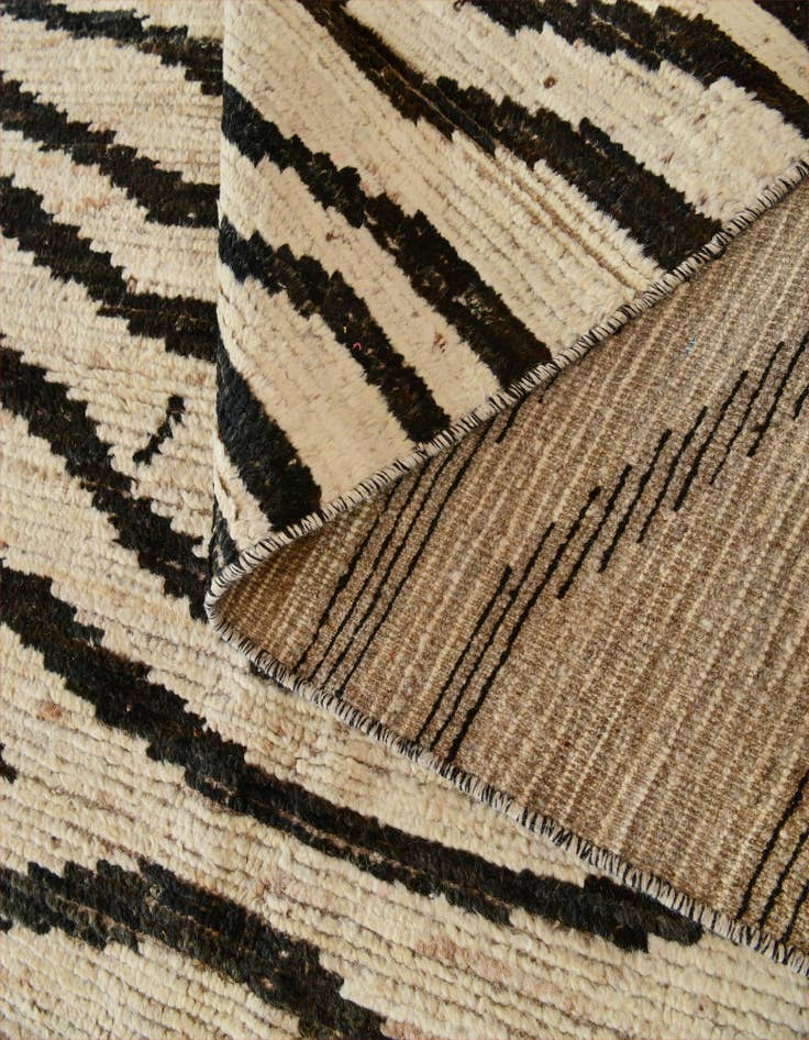 Detail image of 5' 1 x 13' 8 Hand Knotted Moroccan Wool Runner Rug