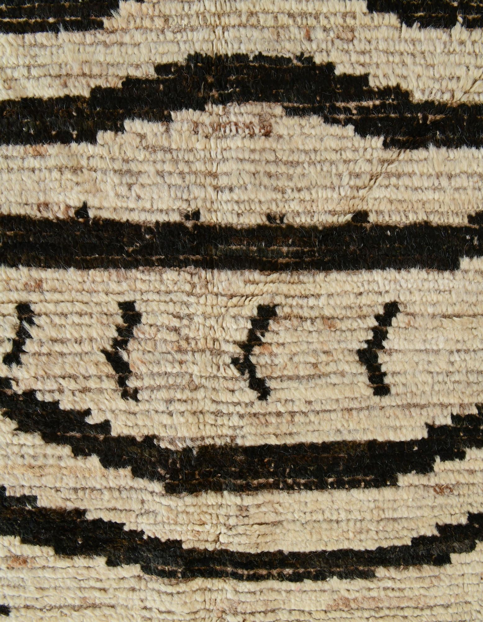 5' 1 x 13' 8 Hand Knotted Moroccan Wool Runner Rug