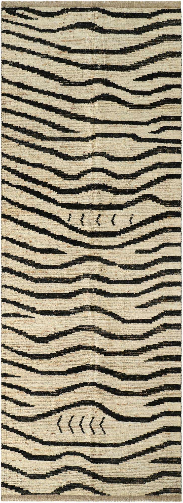 5' 1 x 13' 8 Hand Knotted Moroccan Wool Runner Rug