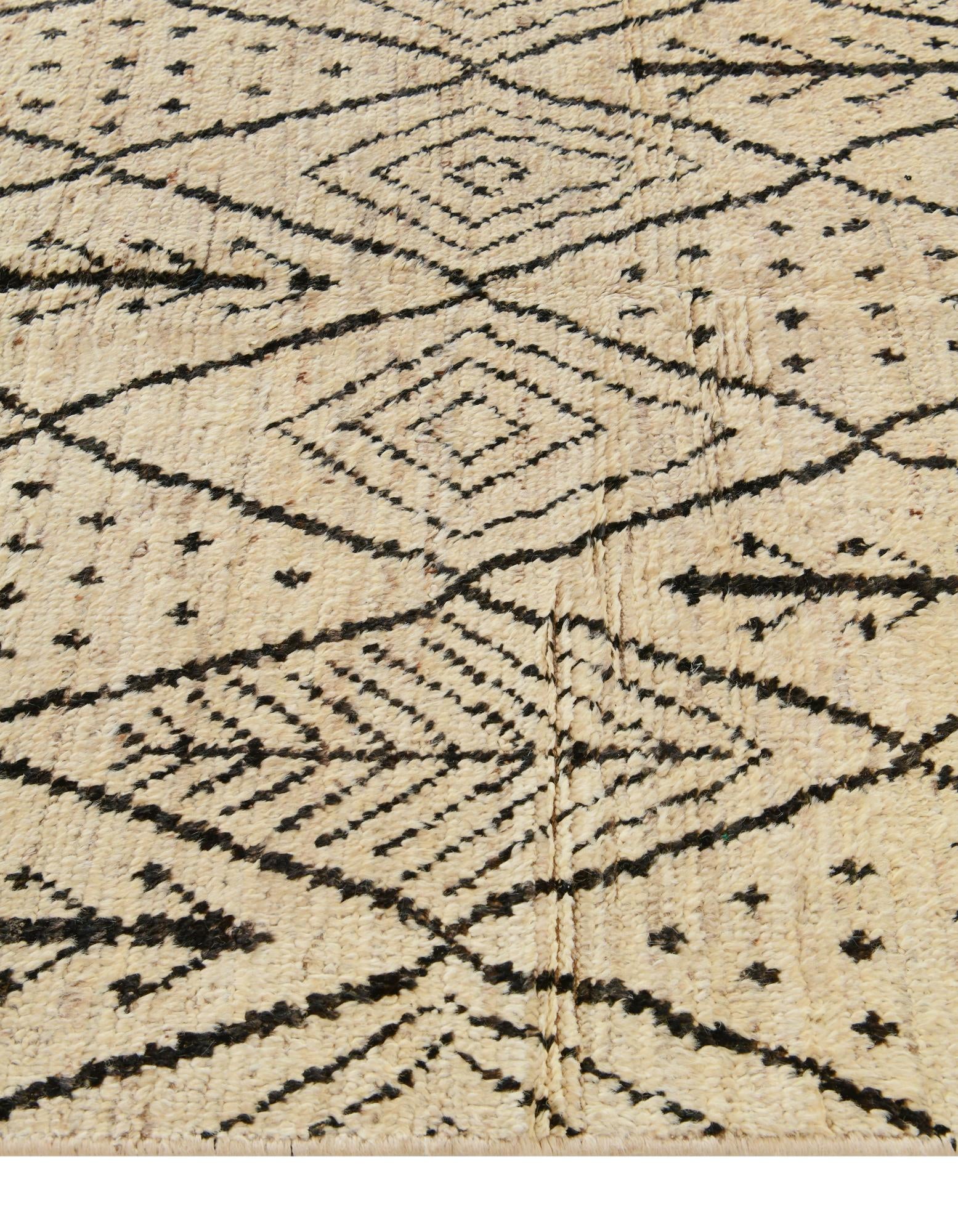 4' 11 x 22' 2 Hand Knotted Moroccan Wool Runner Rug