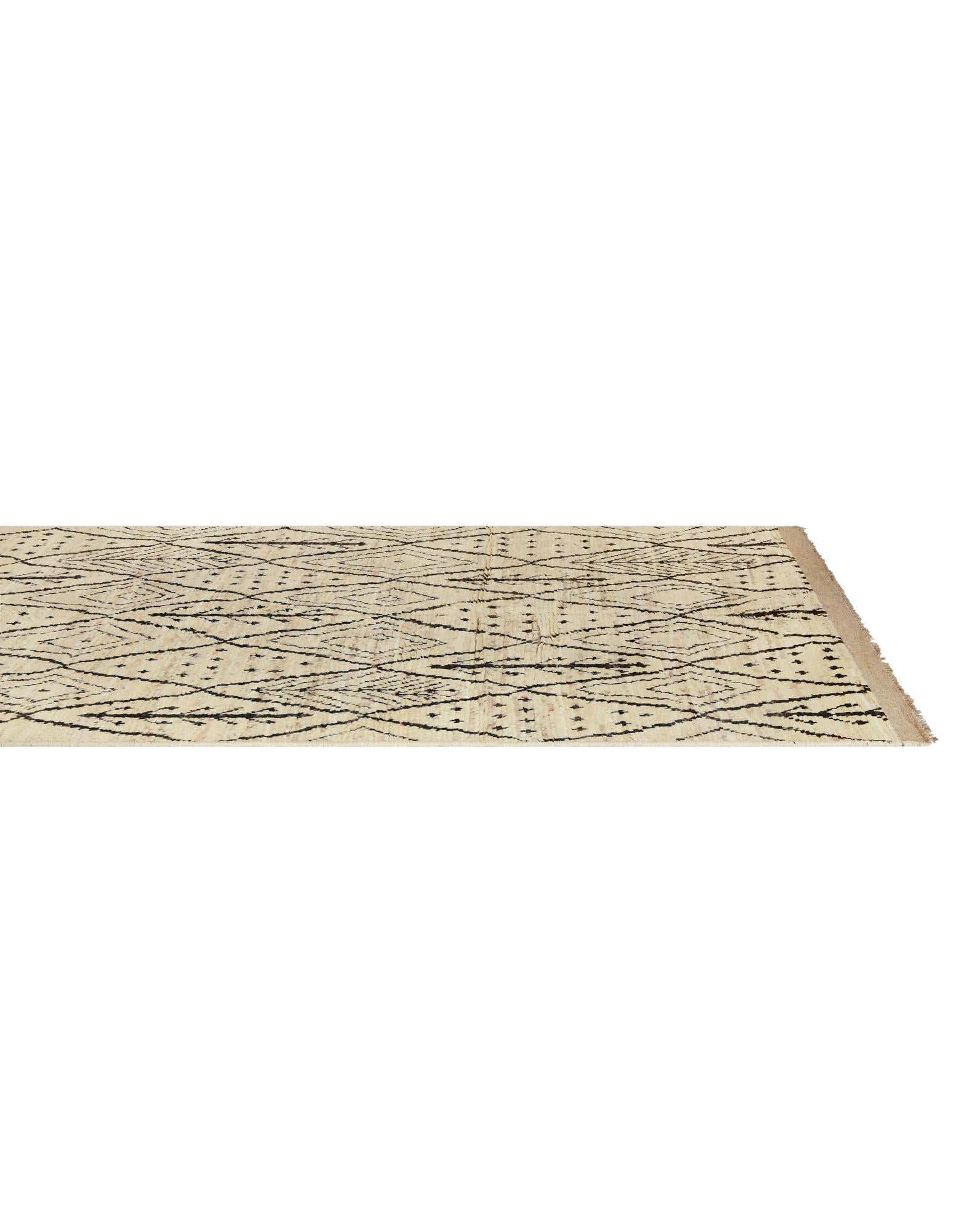 4' 11 x 22' 2 Hand Knotted Moroccan Wool Runner Rug