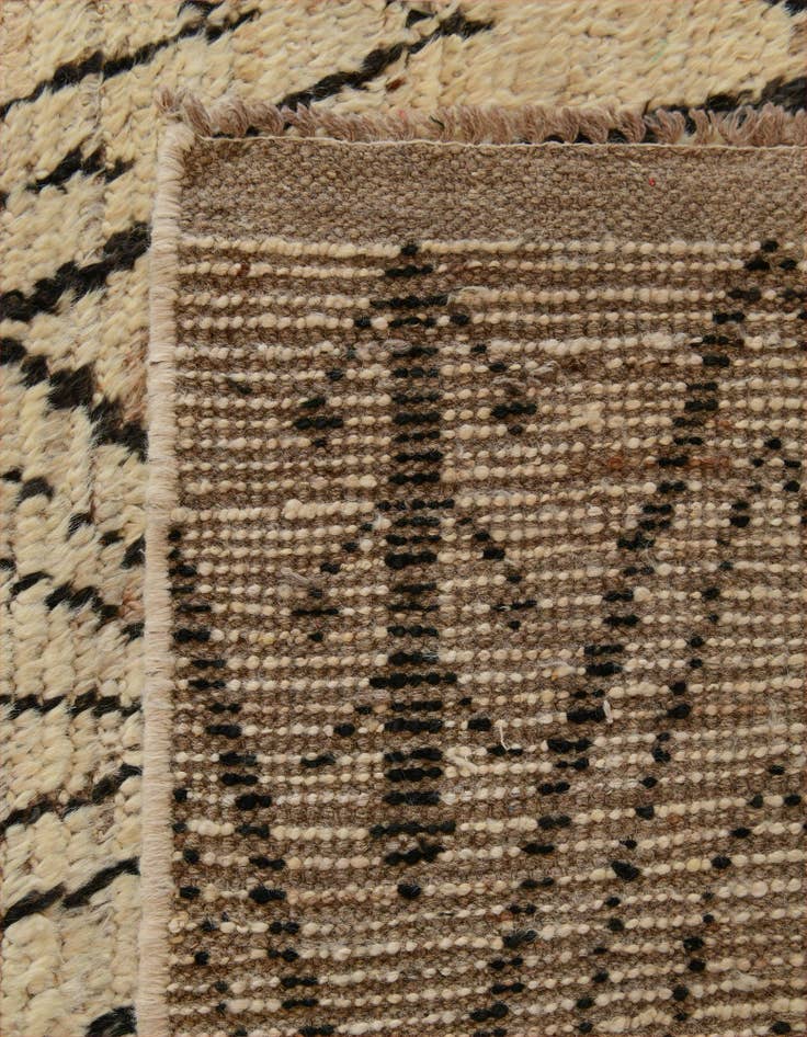 Detail image of 4' 11 x 22' 2 Hand Knotted Moroccan Wool Runner Rug