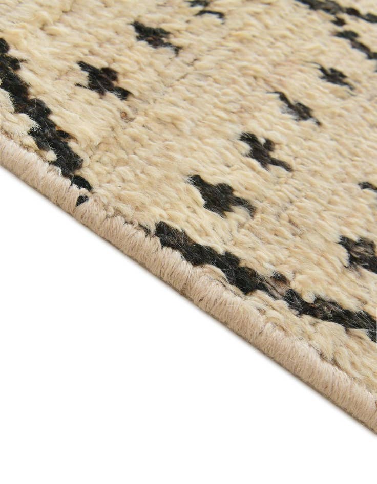 Detail image of 4' 11 x 22' 2 Hand Knotted Moroccan Wool Runner Rug