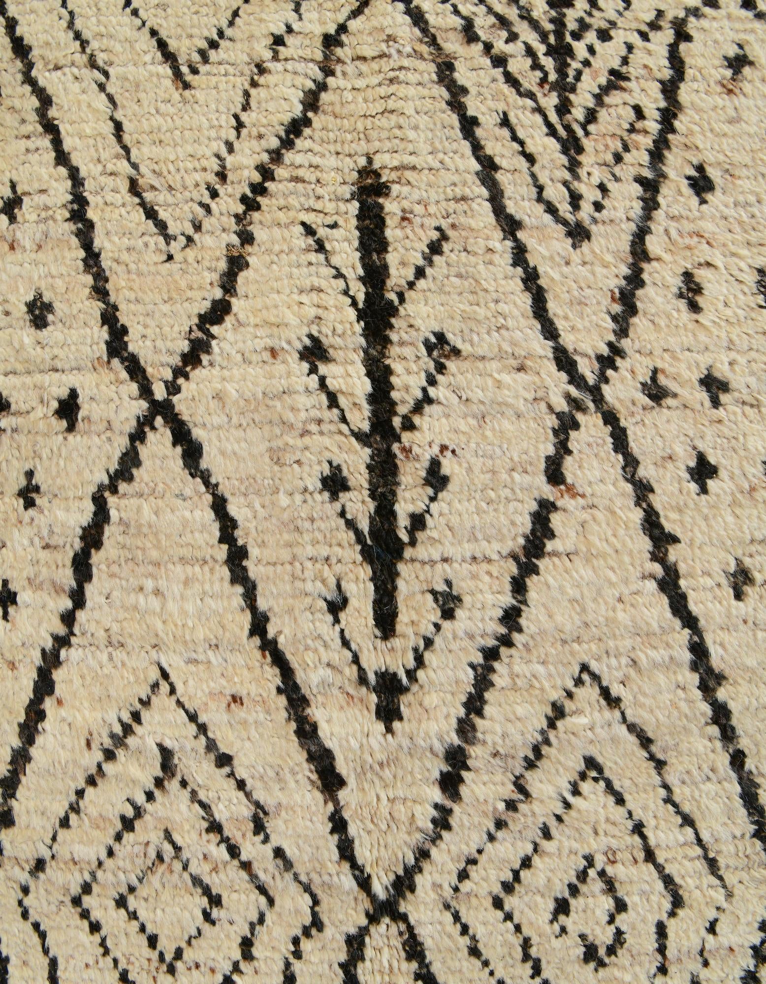 4' 11 x 22' 2 Hand Knotted Moroccan Wool Runner Rug