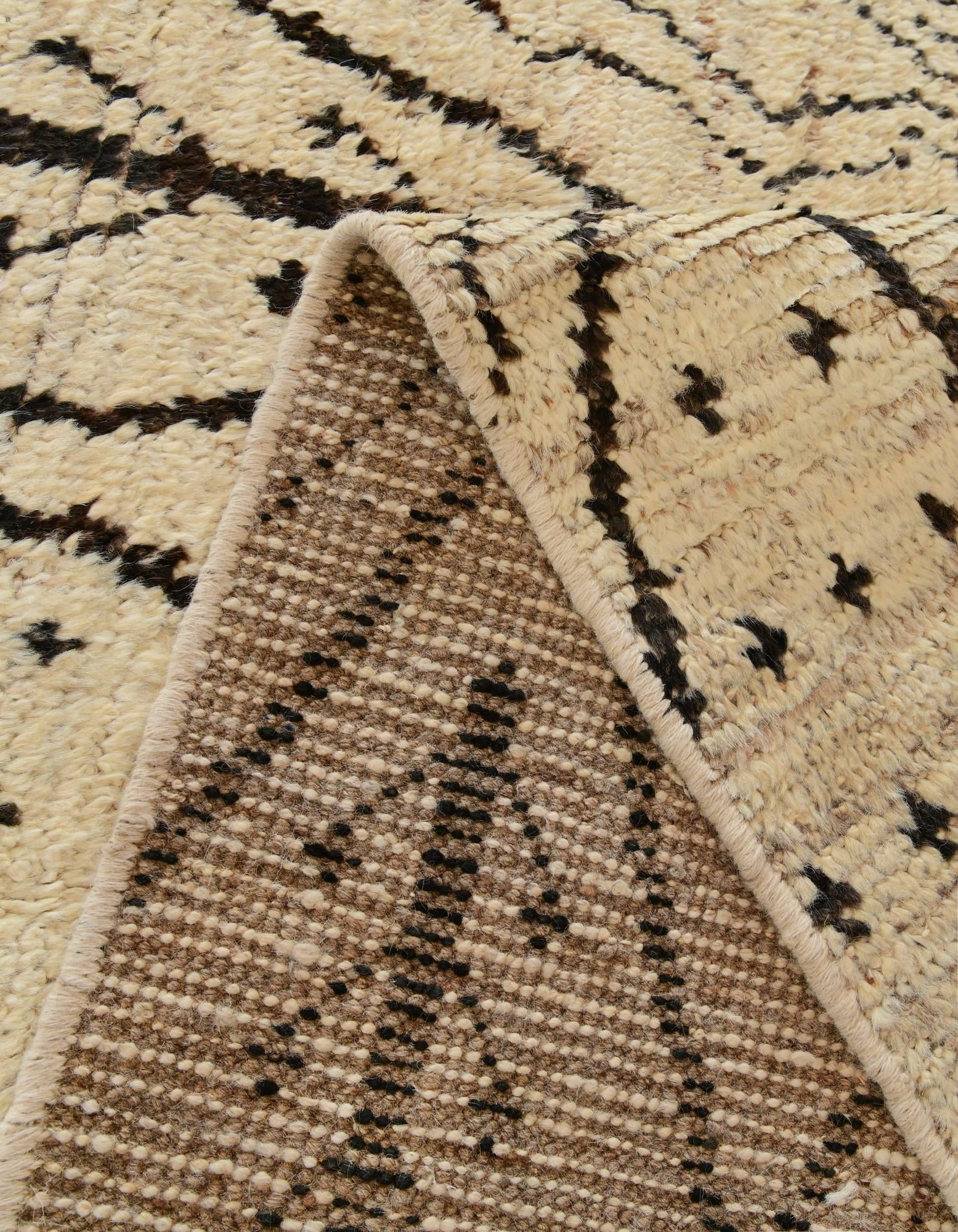 4' 11 x 22' 2 Hand Knotted Moroccan Wool Runner Rug