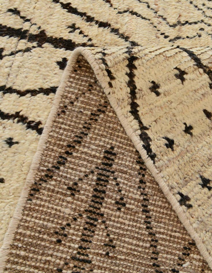 Detail image of 4' 11 x 22' 2 Hand Knotted Moroccan Wool Runner Rug