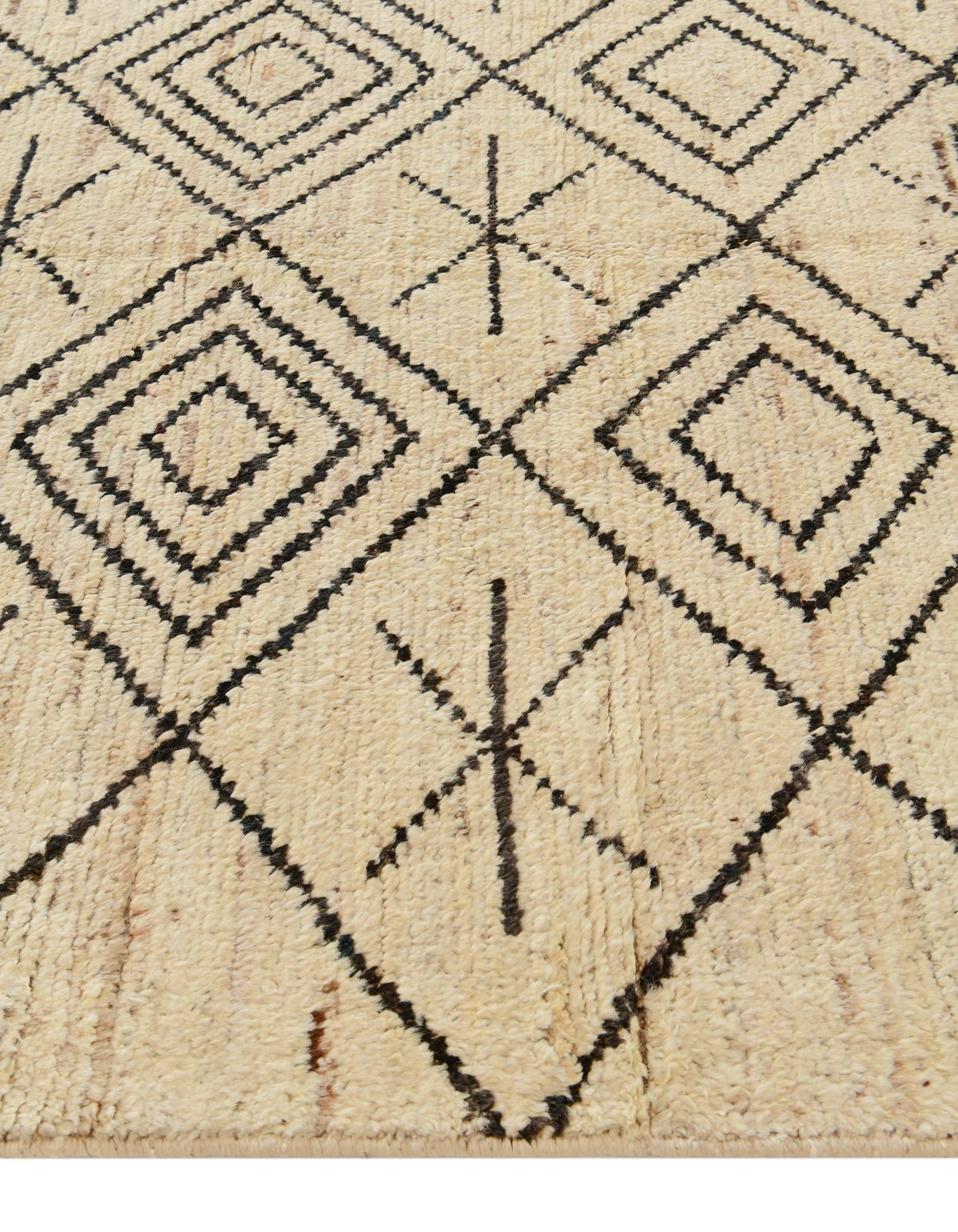 5' 5 x 18' 4 Hand Knotted Moroccan Wool Runner Rug