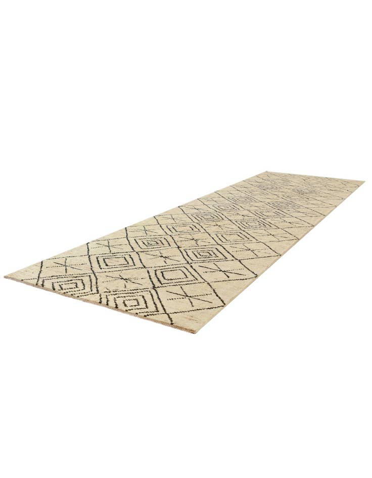 Detail image of 5' 5 x 18' 4 Hand Knotted Moroccan Wool Runner Rug