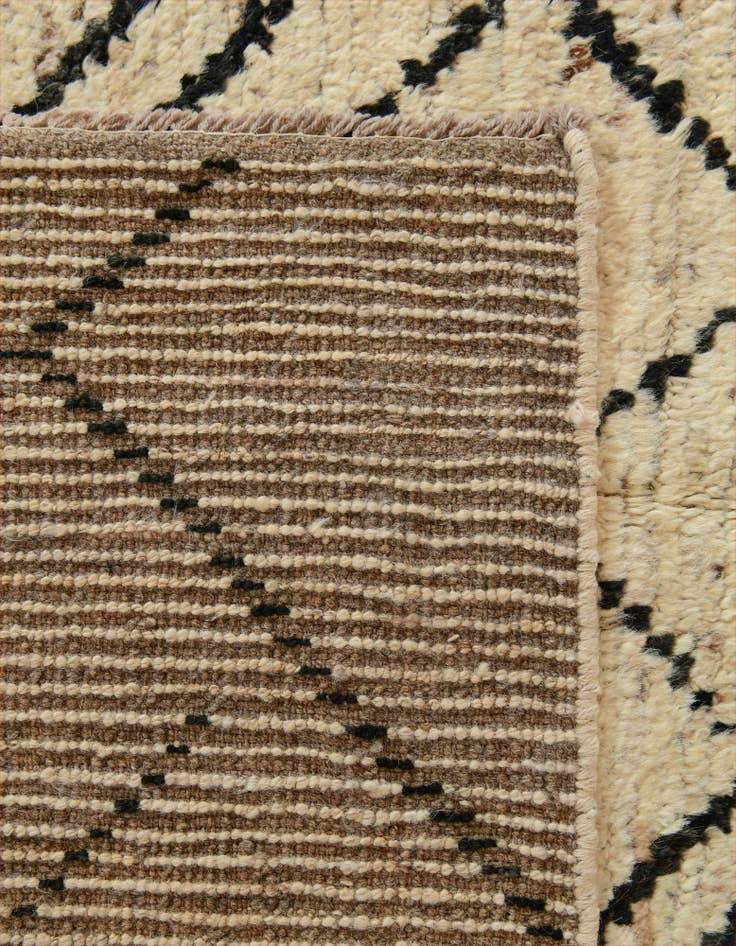 Detail image of 5' 5 x 18' 4 Hand Knotted Moroccan Wool Runner Rug