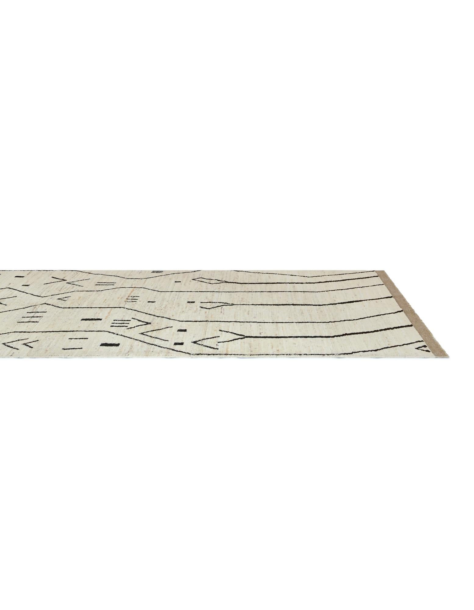 5' 5 x 24' 8 Hand Knotted Moroccan Wool Runner Rug