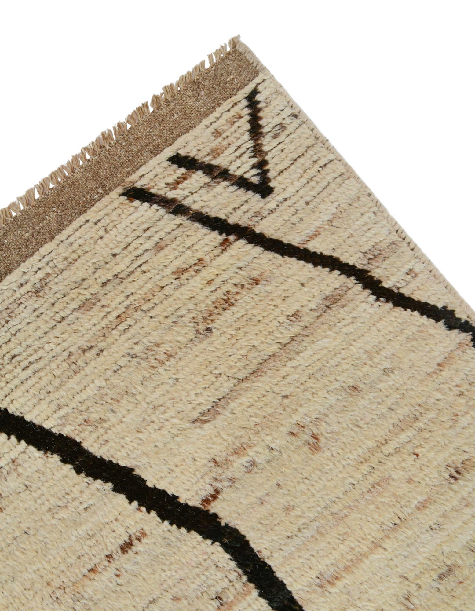 5' 5 x 24' 8 Hand Knotted Moroccan Wool Runner Rug
