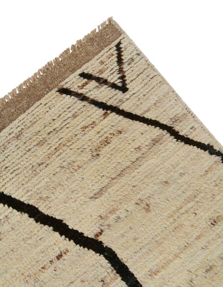 Detail image of 5' 5 x 24' 8 Hand Knotted Moroccan Wool Runner Rug