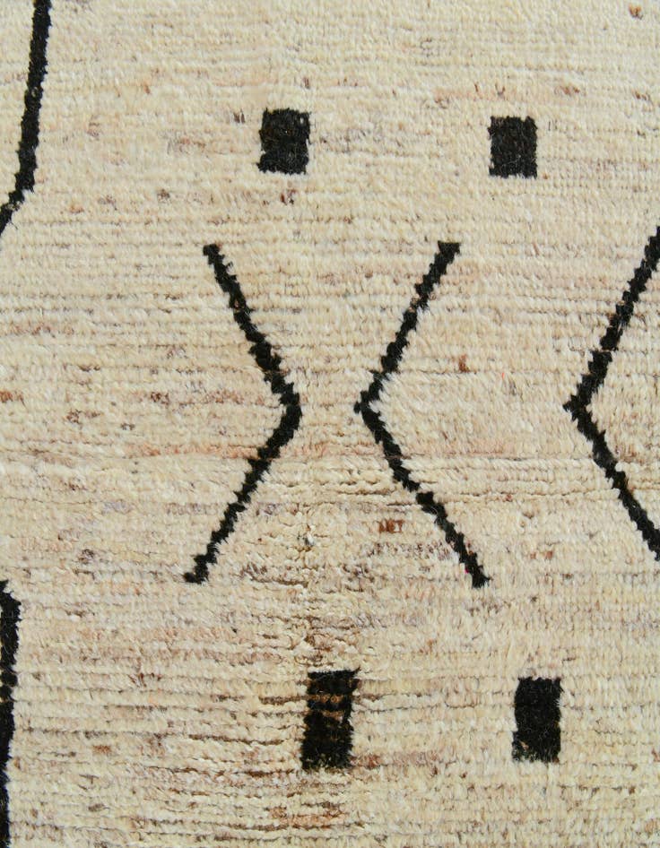 Detail image of 5' 5 x 24' 8 Hand Knotted Moroccan Wool Runner Rug