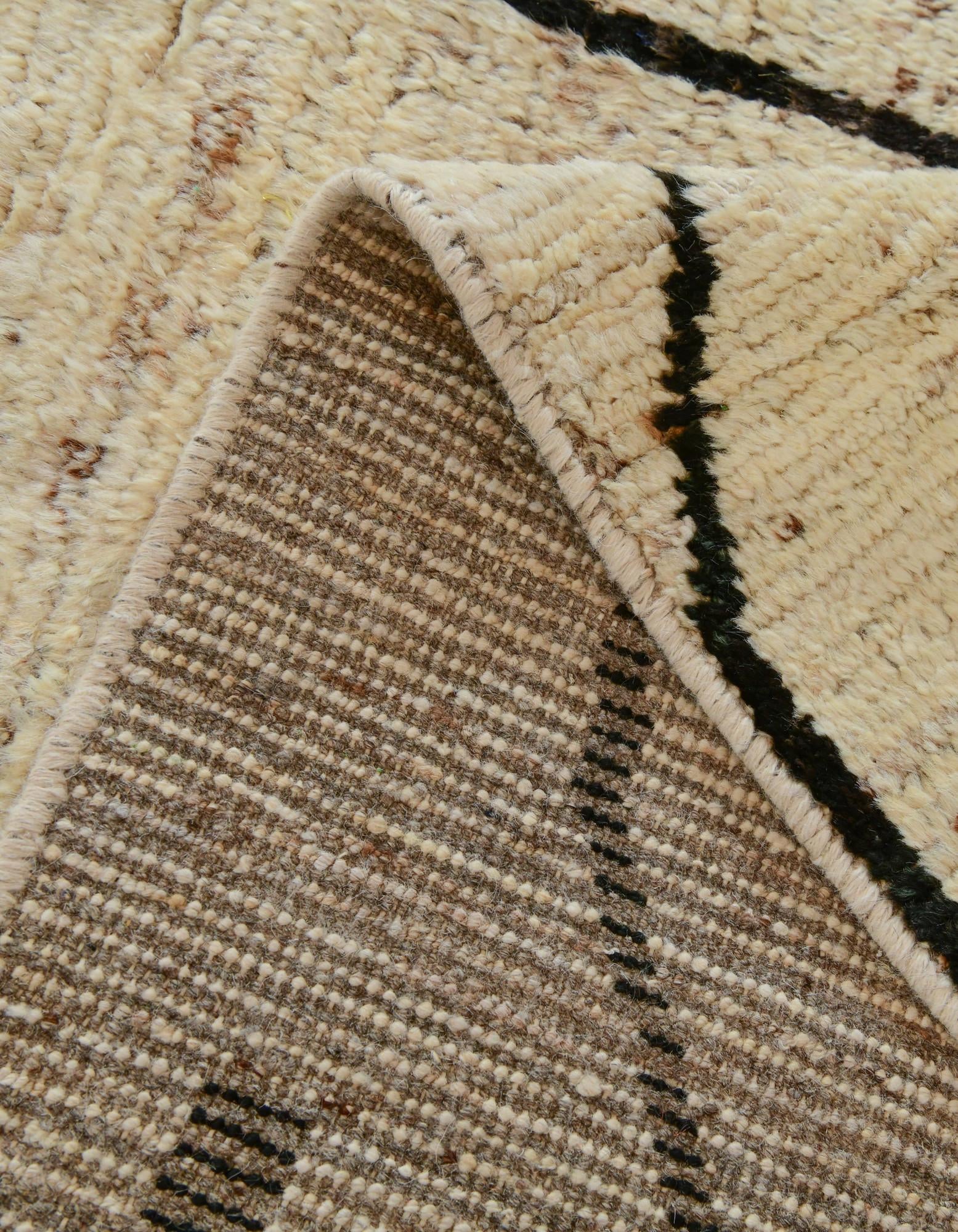 5' 5 x 24' 8 Hand Knotted Moroccan Wool Runner Rug