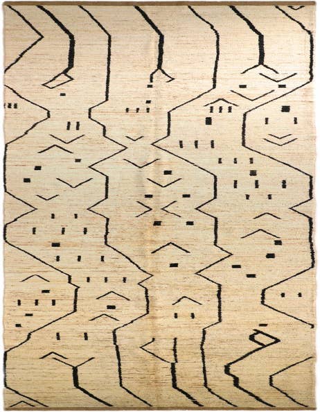 Detail image of 5' 5 x 24' 8 Hand Knotted Moroccan Wool Runner Rug